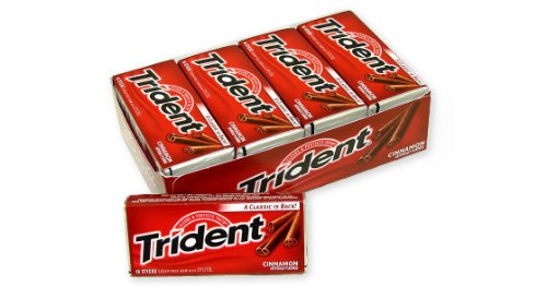 Trident – Cinnamon, Val-u-pak, 18 Stick Packs, 12 Count logo