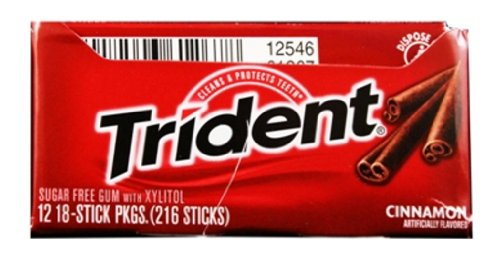Trident Gum Cinnamon 12/18stk logo