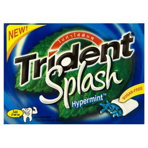 Trident Gum Splash Hypermint 17.1g. (Pack of 5) logo