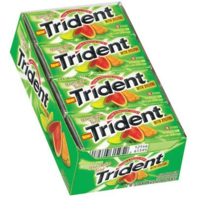 Trident Gum Sugar Free Twist Watermelon – 18 Sticks/pack, 12 Pack logo