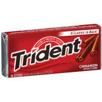 Trident Gum Sugar Free With Xylitol Cinnamon, 18 Pc (Pack of 12) logo