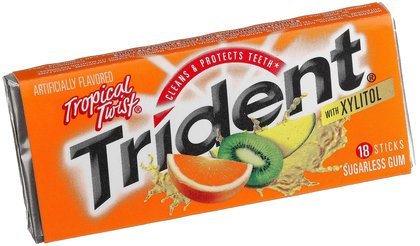 Trident Gum, Tropical Twist W/ Xylitol, 18 Pc, 24 Ct (quantity Of 1) logo