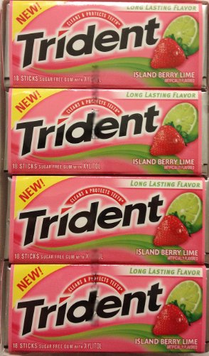 Trident Island Berry Lime Chewing Gum – 12-18 Pks logo