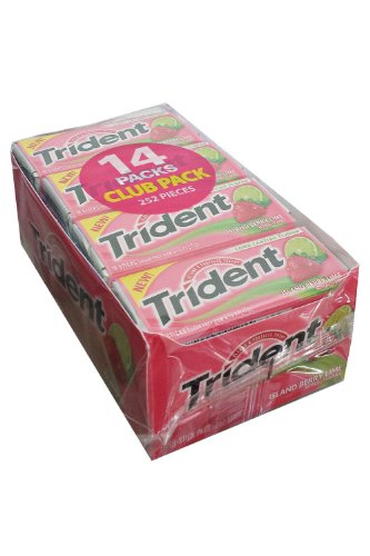 Trident Island Berry Lime Sugar Free Gum – 14 Packs Of 18 Pieces logo