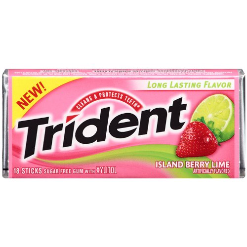 Trident Island Berry Lime Sugar Free Gum – 14×18 Sticks logo