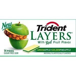 Trident Layers Apple/pineapple (Pack of 12) logo