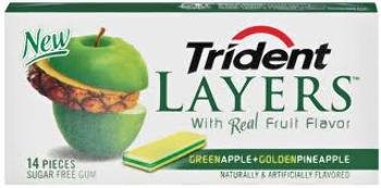 Trident Layers Green Apple-pineapple 14 Pc (12 Pieces) logo