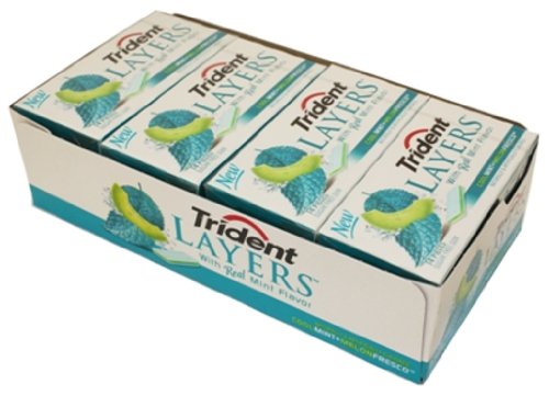 Trident Layers Gum Cool Mint/ Melon Fresco 12/14pcs logo