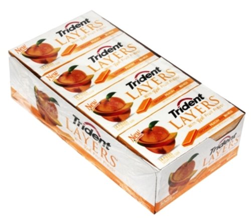 Trident Layers Gum Orchard Peach / Ripe Mango 12/14 Pcs logo