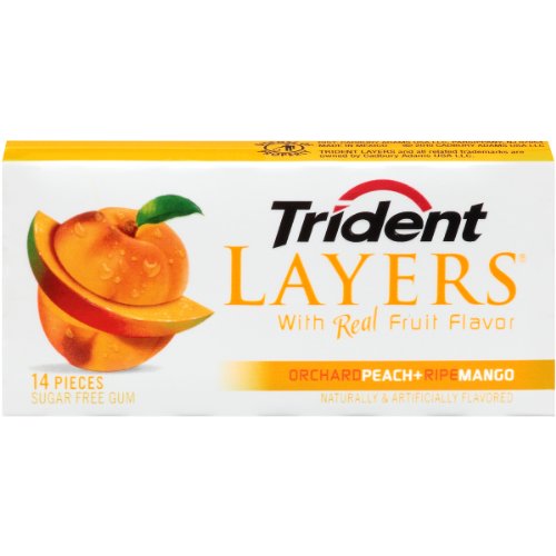 Trident Layers Orchard Peach and Ripe Mango, 14-count logo