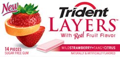 Trident Layers Strawberry + Citrus Gum – 8/14 Ct. logo