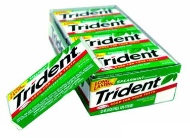 Trident – Spearmint, Val-u-pak, 18 Stick Packs, 12 Count logo