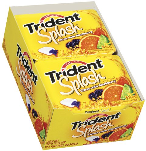 Trident Splash Citrus Blackberry, 10-count Package logo