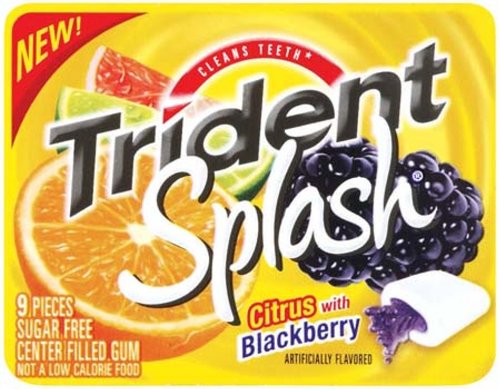 Trident Splash Citrus With Blackberry, 9-count Packages (Pack of 10) logo