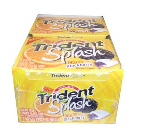 Trident Splash Citrus With Blackberry Gum-(10-9 Piece Packs) logo