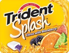 Trident Splash Citrus With Blackberry Sugar-free Centre-filled Gum 17.1g (Pack of 6) logo
