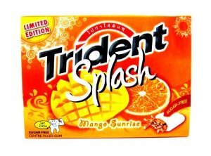 Trident Splash Gum Mango Sunrise Limited Edition Suger Free 9pcs (Pack of 20) logo