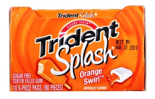 Trident Splash Gum Orange Swirl 10/9pcs logo