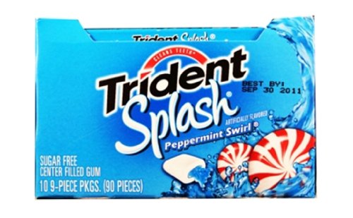 Trident Splash Gum Peppermint Swirl 10/9pcs logo