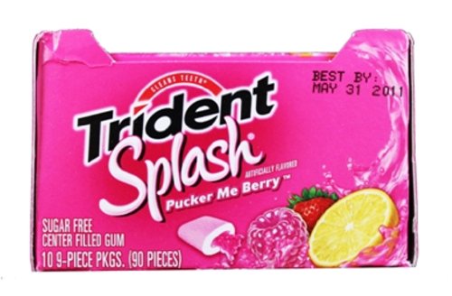 Trident Splash Gum Pucker Me Berry 10/9pcs logo