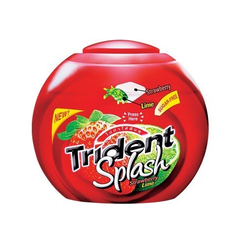 Trident Splash Gum (strawberry Flavour) 57 G.free Dice Key Chain logo