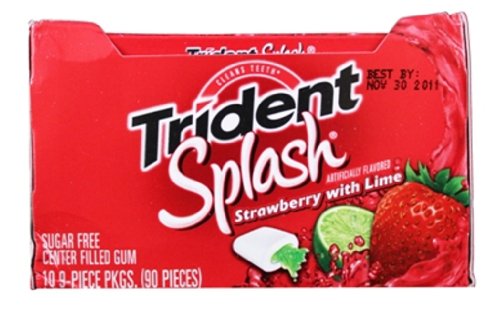 Trident Splash Gum Strawberry/lime 10/9pcs logo