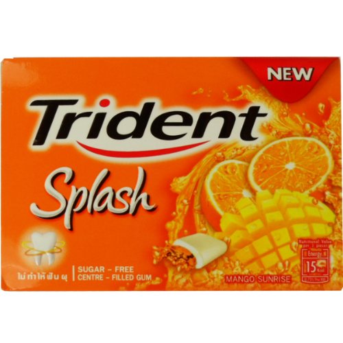 Trident Splash, Mango Sunrisem, 9 Pellets, 5 Boxes logo