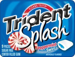 Trident Splash Peppermint Swirl Chewing Gum 30-9 logo