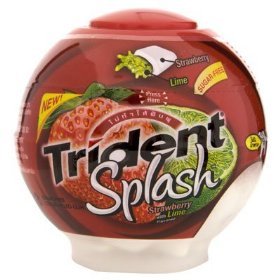 Trident Splash Strawberry With Lime Flavor 57g. (1 Bottle) logo