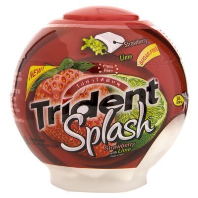 Trident Splash Strawberry With Lime Flavour Bottle 57g. (Pack of 4) logo