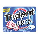 Trident Sugar Free Chewing Gums Splash Peppermint Swirl – 9 Sticks, 10 Pack logo