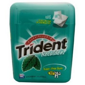 Trident Sugar Free Gum Recaldent Calcium Gum – Spearmint 47g – 1 Pcs logo