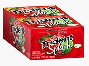 Trident Sugar Free Gums Splash Strawberry Lemon Flavor – 9 Stiks, 10 Count logo