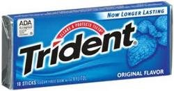 Trident Sugarless Chewing Gum, Original 12×18 Sti logo