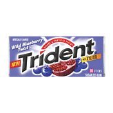 Trident Sugarless Gum With Xylitol, Wild Blueberry Twist, Value Pack – 18 Sticks/pack, 12 Pack logo