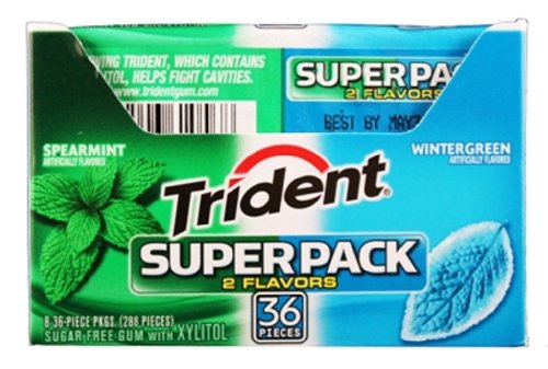 Trident Super Pack Spearmint Wintergreen 8 36pcs logo