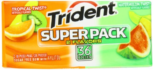 Trident Super Pack Tropical Twist Watermelon Twist, 36-count (Pack of 8) logo