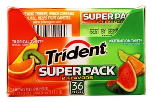 Trident Super Pack Tropical Twist/watermelon Twist 8/36pcs logo