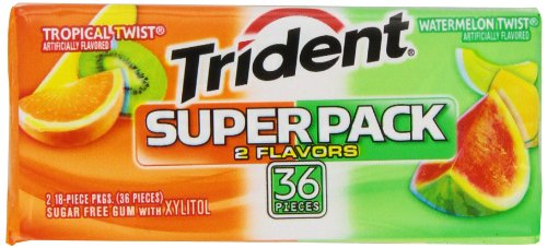 Trident Tropical Watermelon Envlp Sp, 36-count (Pack of 8) logo