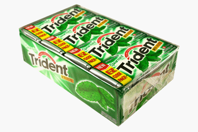 Trident Val U Pak Spearmint 12 Packs logo