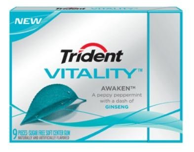 Trident Vitality Sugarfree Gum Awaken logo