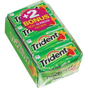 Trident Watermelon Twist Sugarfree Gum, 14 Packs Of 18 Pieces logo