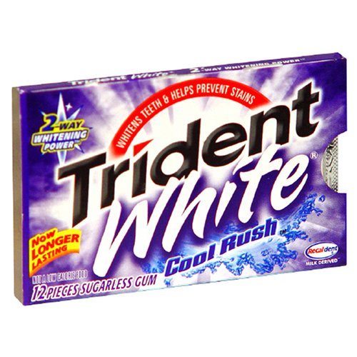 Trident White Gum, Cool Rush, 12-piece Packages (Pack of 24) logo