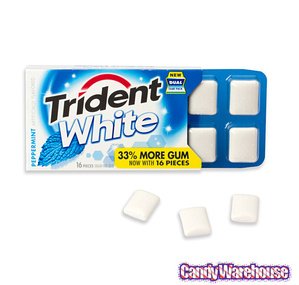 Trident White Peppermint – 3 – 16 Piece Packs logo