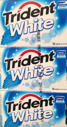 Trident White Peppermint Dual Pack 12 Ct. 16 Pcs Each logo