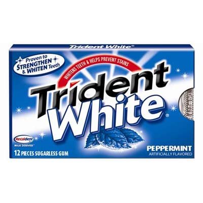 Trident White Peppermint Gum: 12 Count logo