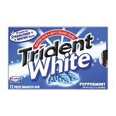 Trident White Peppermint Sugarless Gum – 12 X 12 Pack logo