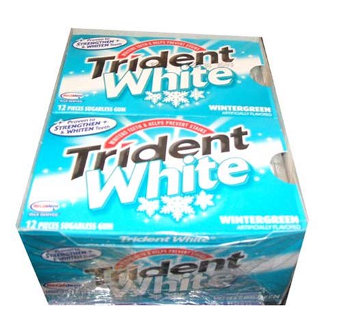 Trident White Wintergreen Sf Gum 12 Ct logo