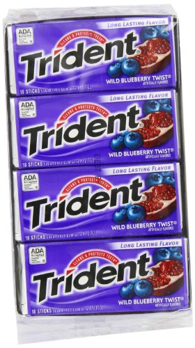 Trident Wild Blueberry Twist, 18-count (Pack of 12) logo