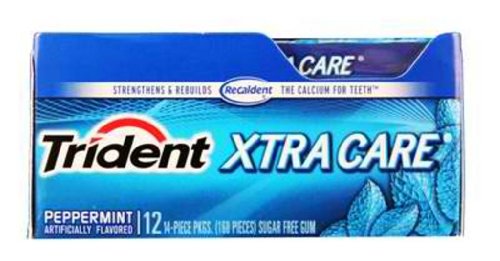 Trident Xtra Care Gum Peppermint 12/14pcs logo